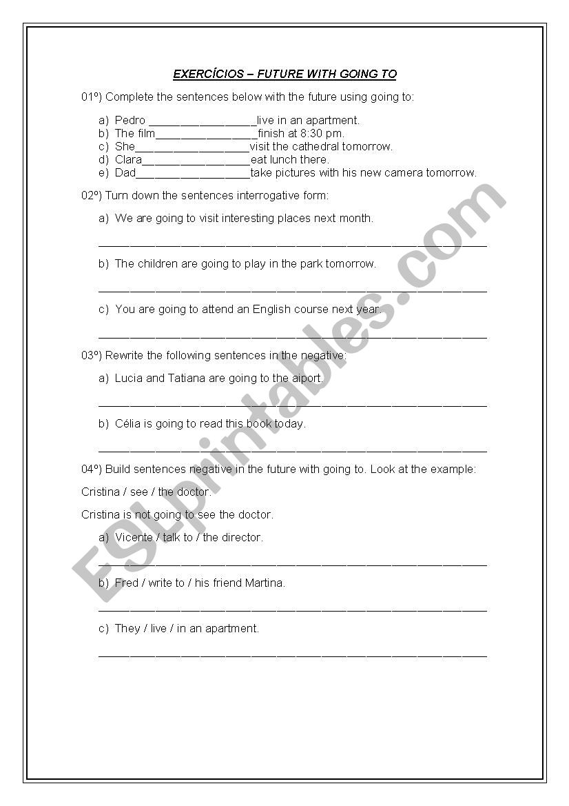 GOING TO worksheet