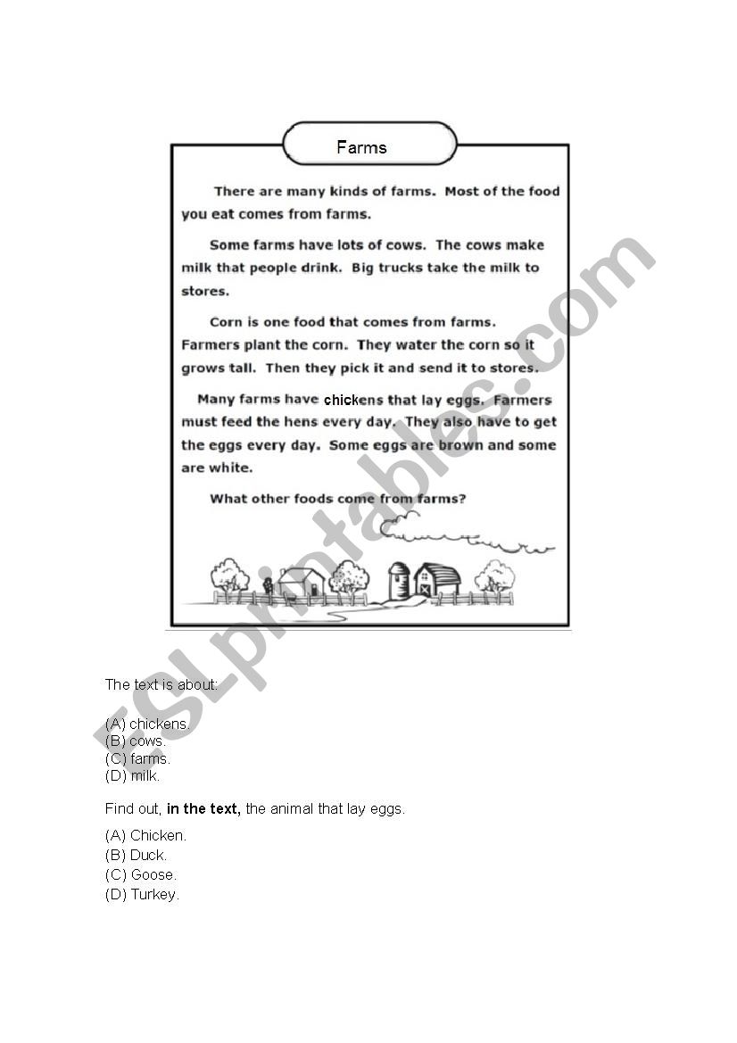 Farm worksheet