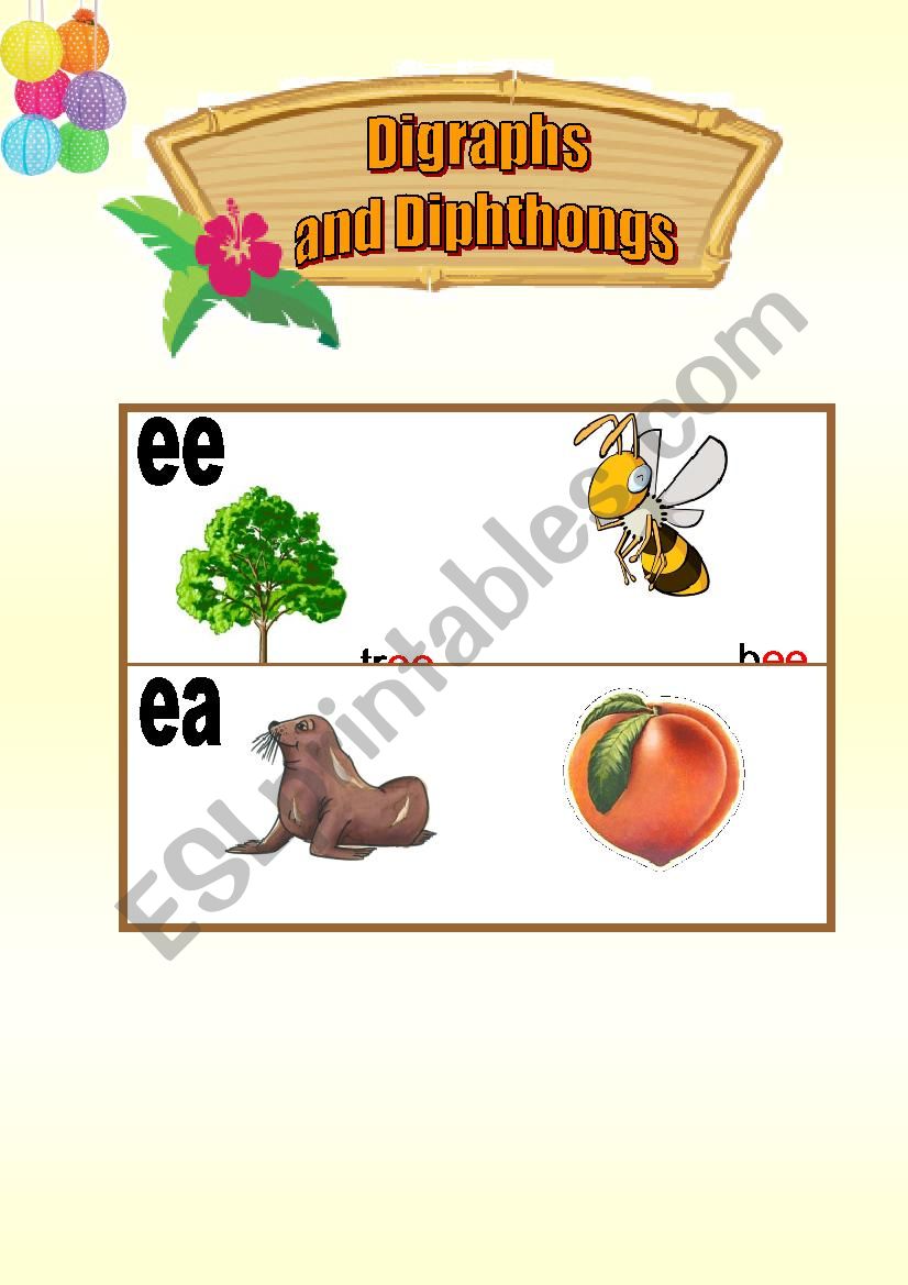 Phonics:digraphs 1 worksheet