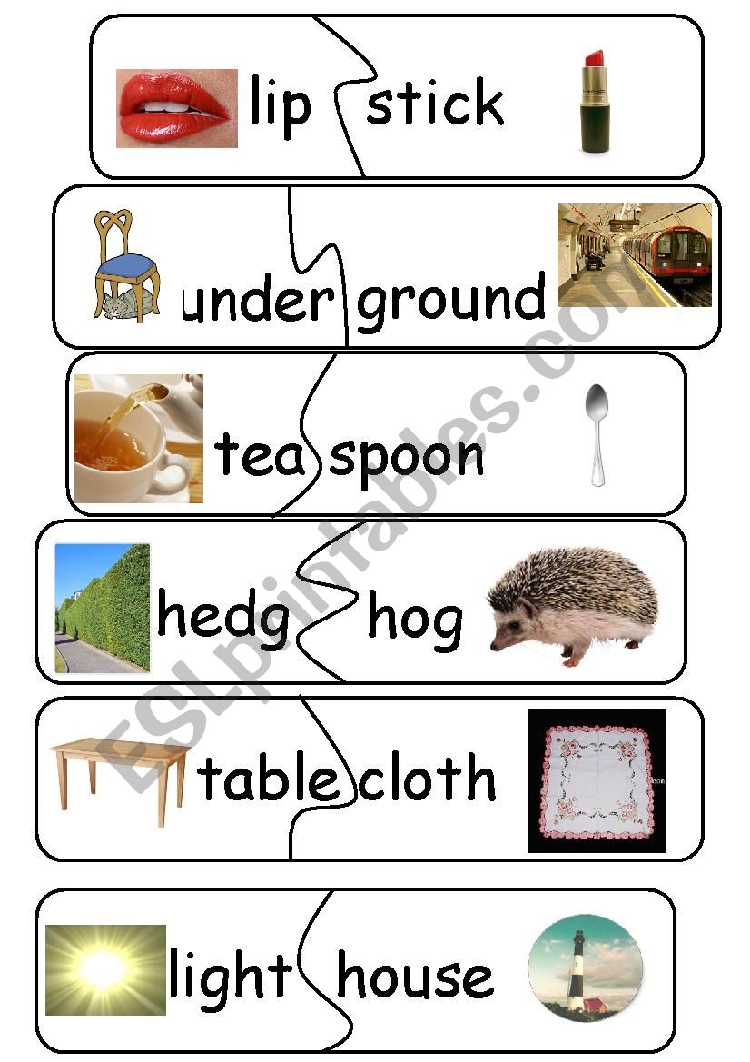 Compound Words/Game - set 8 worksheet