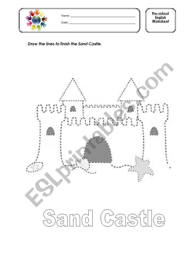 Sand castle worksheet