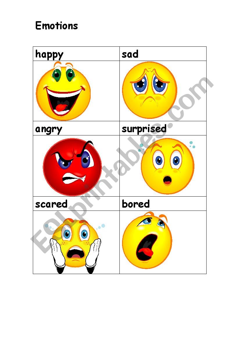 Emotions worksheet