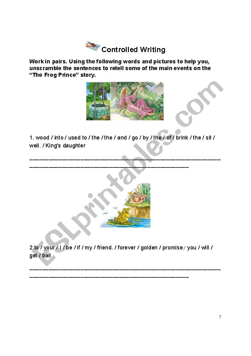 The Frog Prince EFL 5 skills Booklet Part 4 