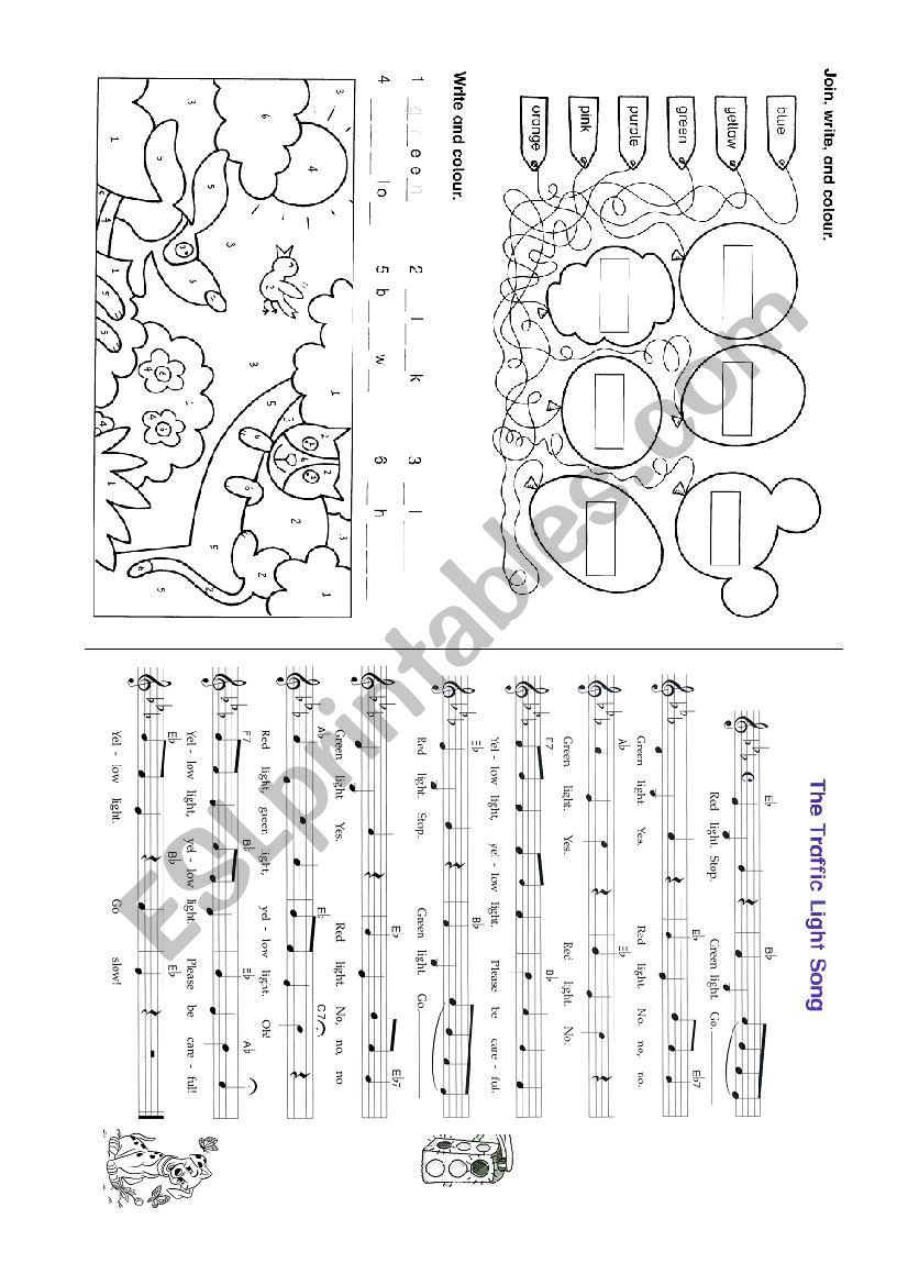 Colours worksheet