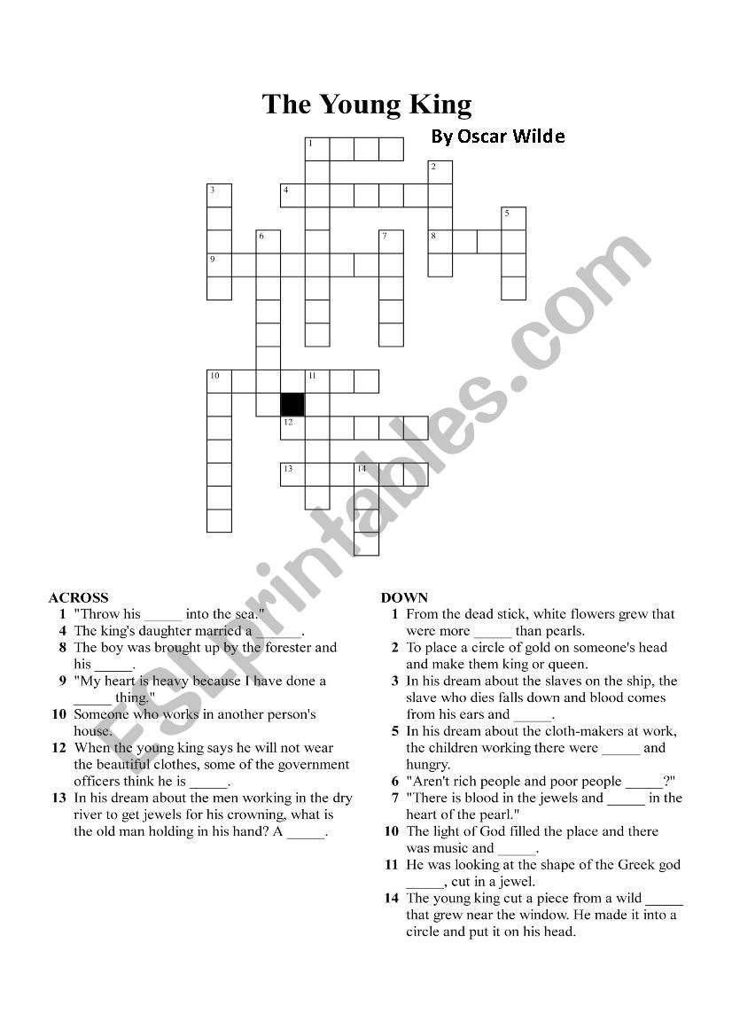 Like Oscar Wilde Crossword