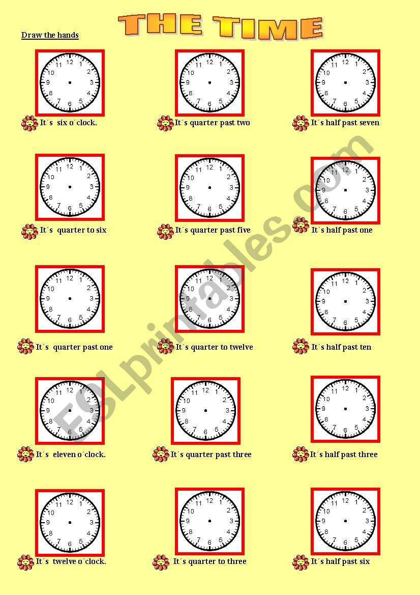 Whatss the time? worksheet