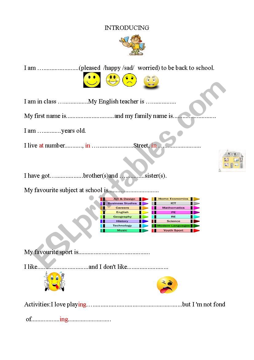 Back to school. worksheet