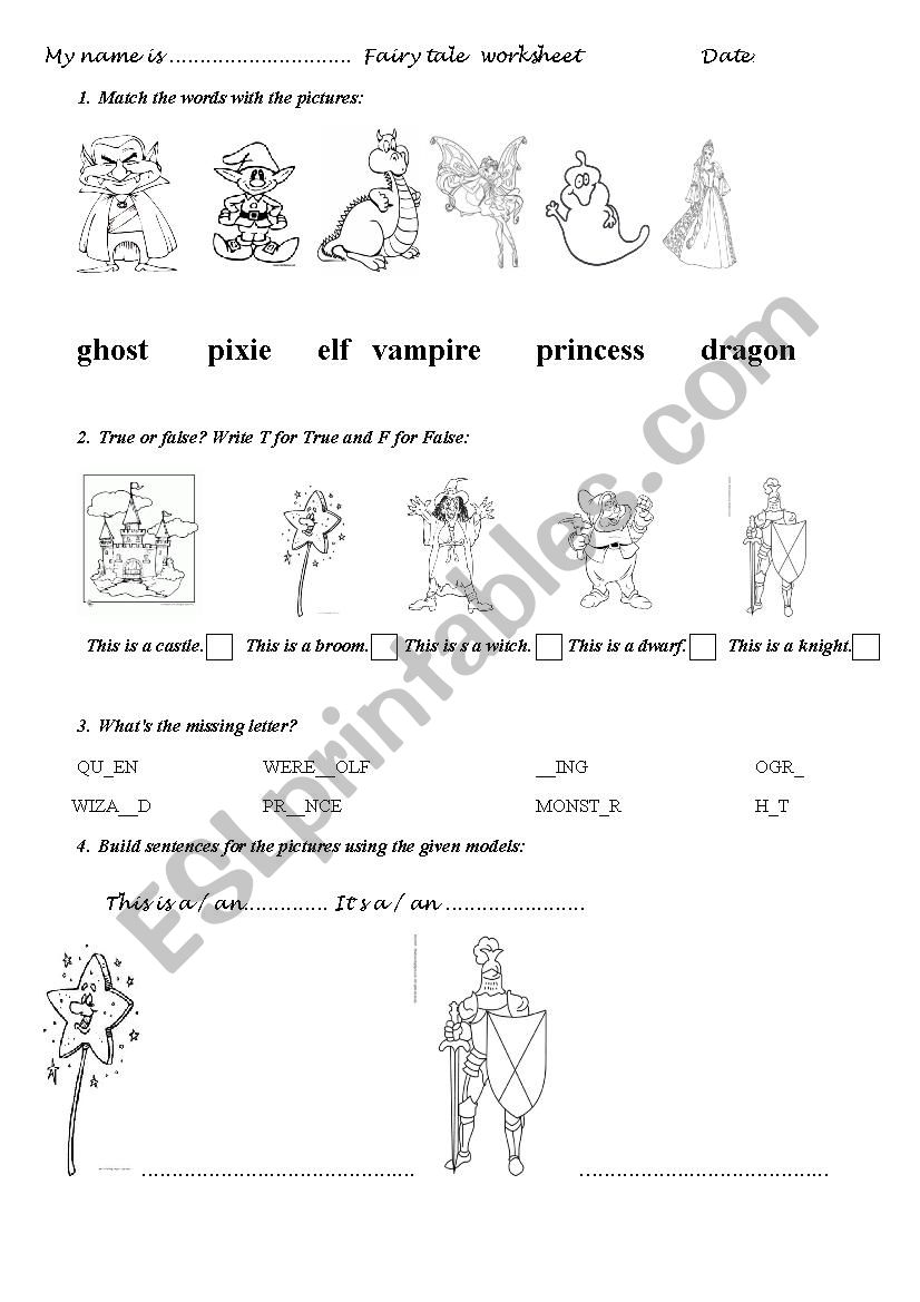 Fairy Tale  worksheet