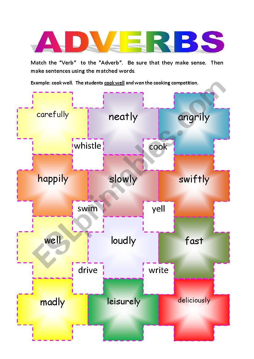 Adverbs worksheet