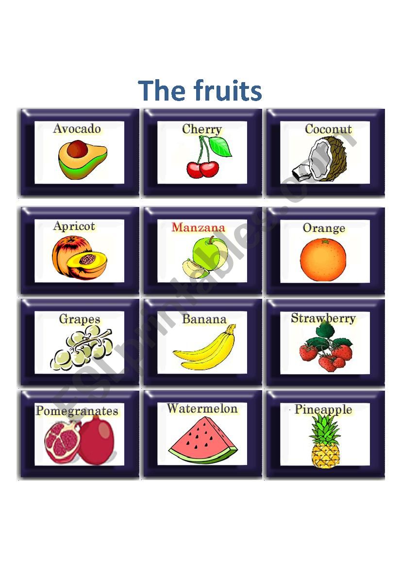 The fruits worksheet