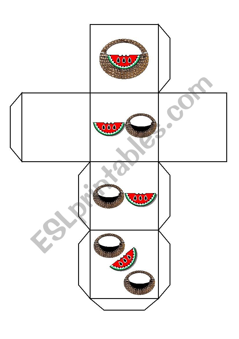 Where is the Watermelon Large Preposition Dominoes and Memory Set Part 3 of 3