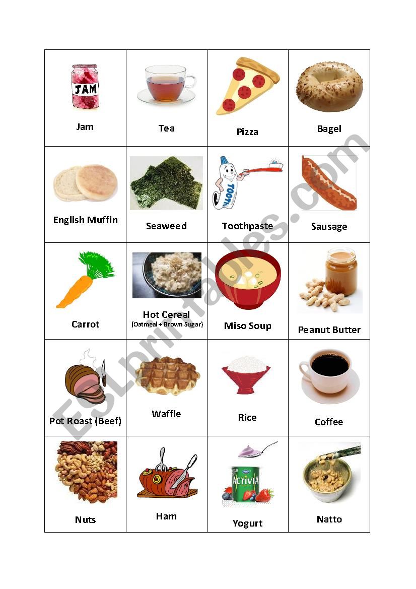Breakfast Foods (2/2) worksheet