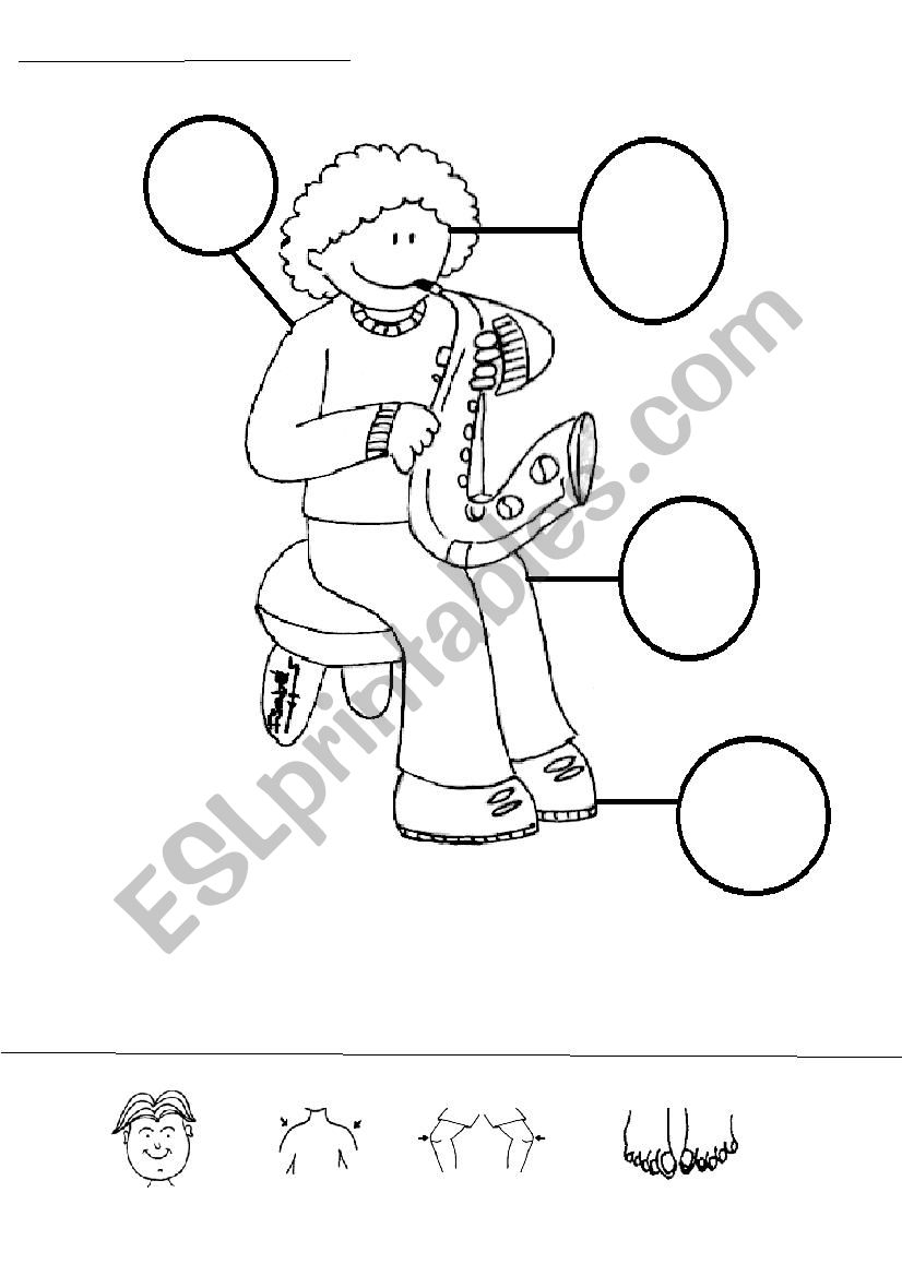 head shoulders knees and toes worksheet