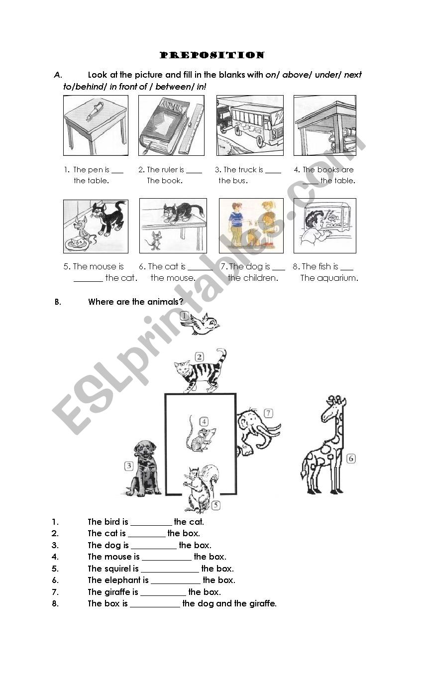 Where are they? worksheet