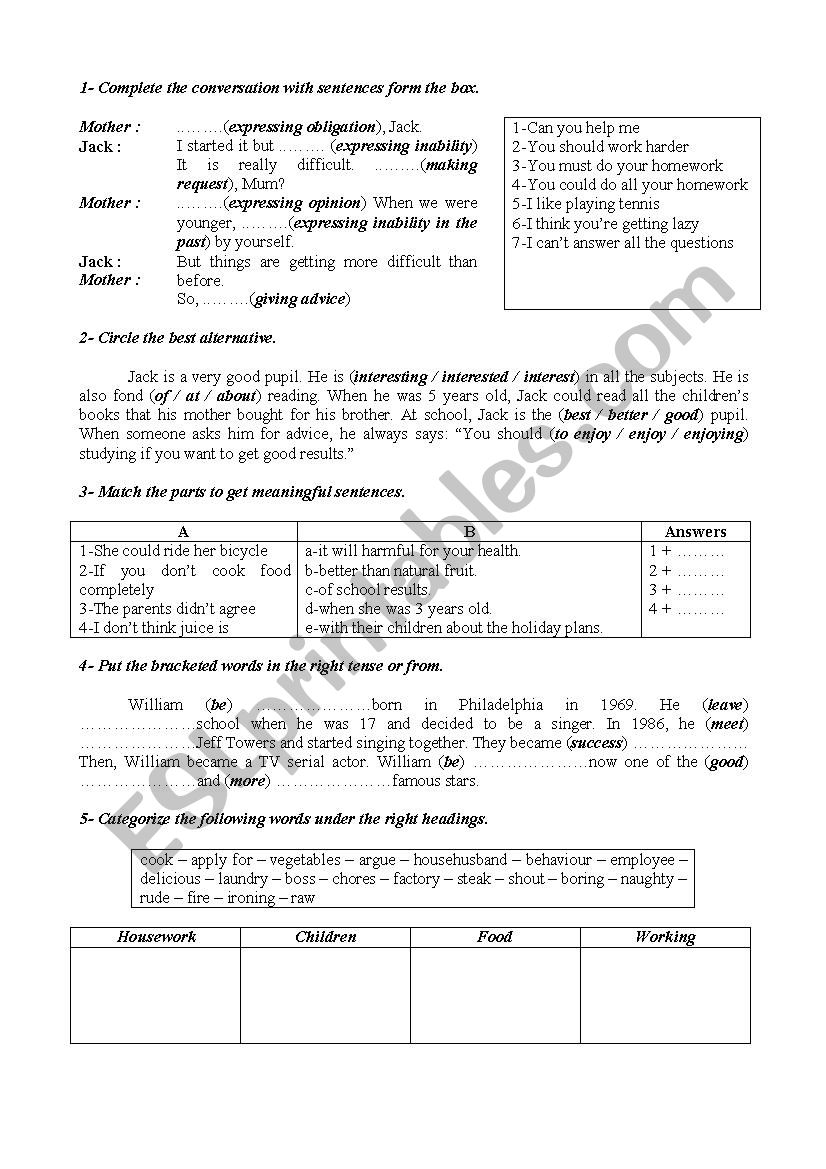 fathi 10 worksheet