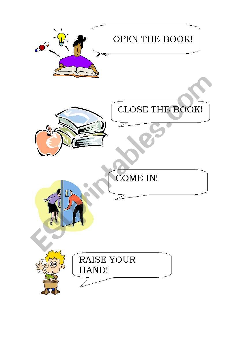 Classroom Commands worksheet