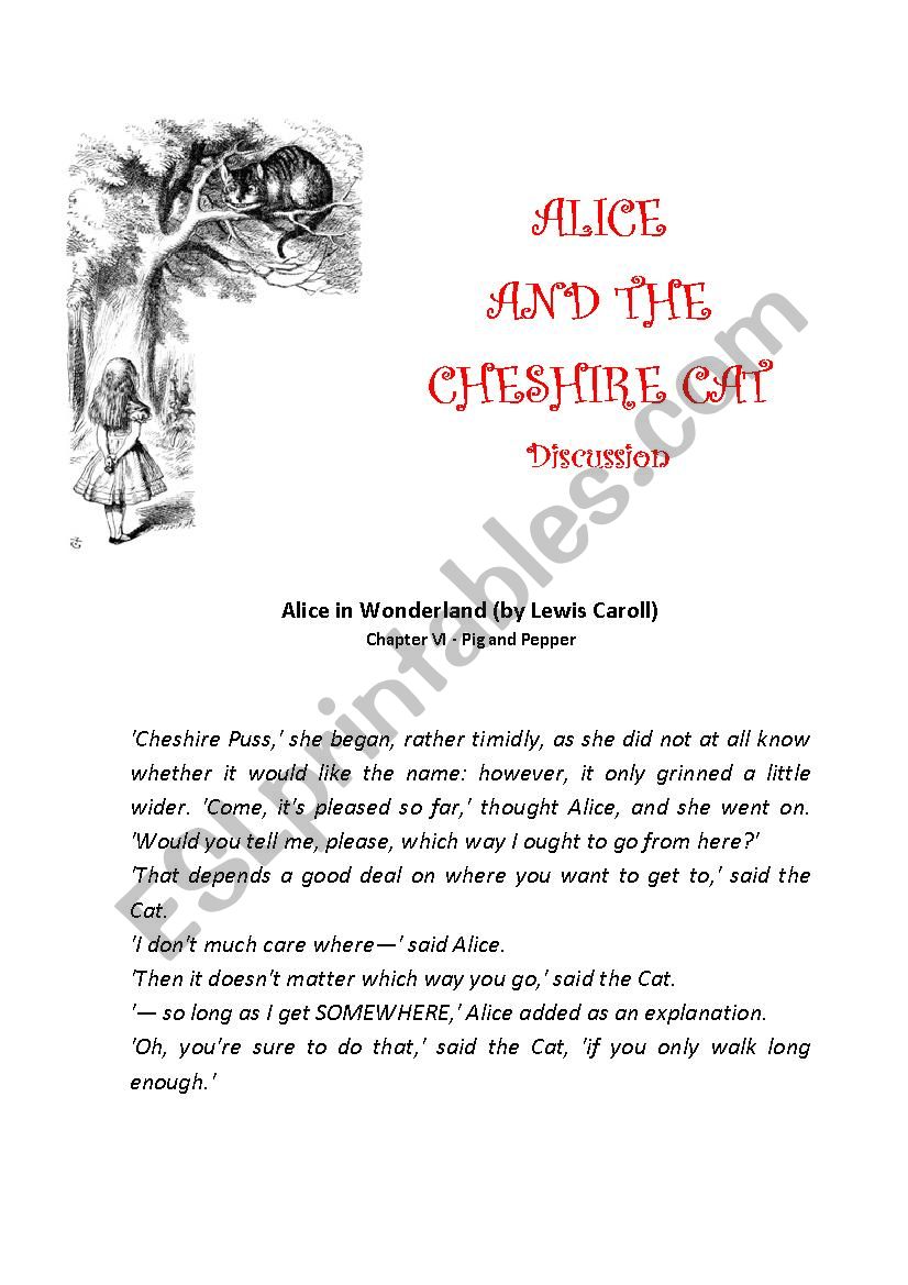 Alice and the Cheshire Cat - Discussion  