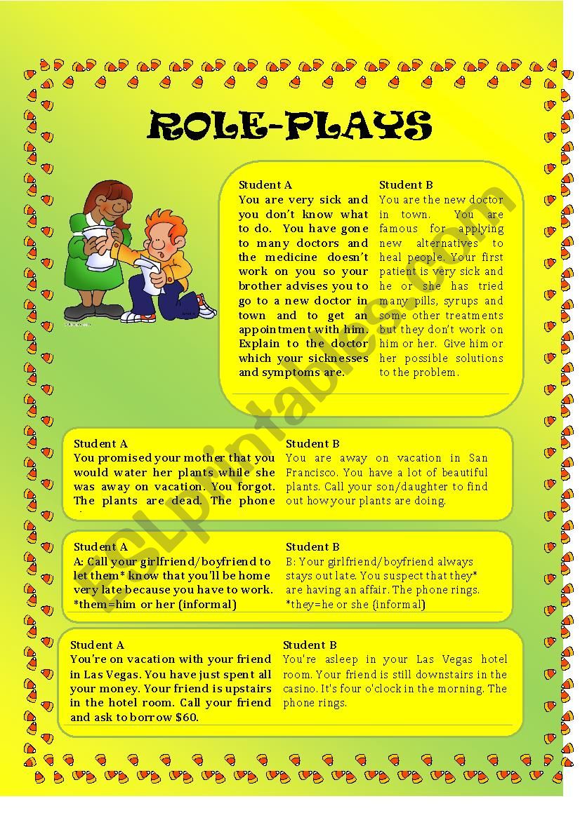 Role Plays Part III worksheet