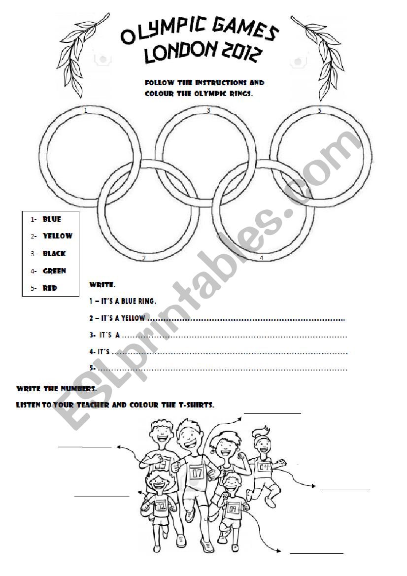 OLYMPIC GAMES WORKSHEET worksheet