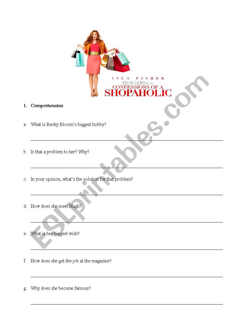 confessions-of-a-shopaholic-esl-worksheet-by-lalabb