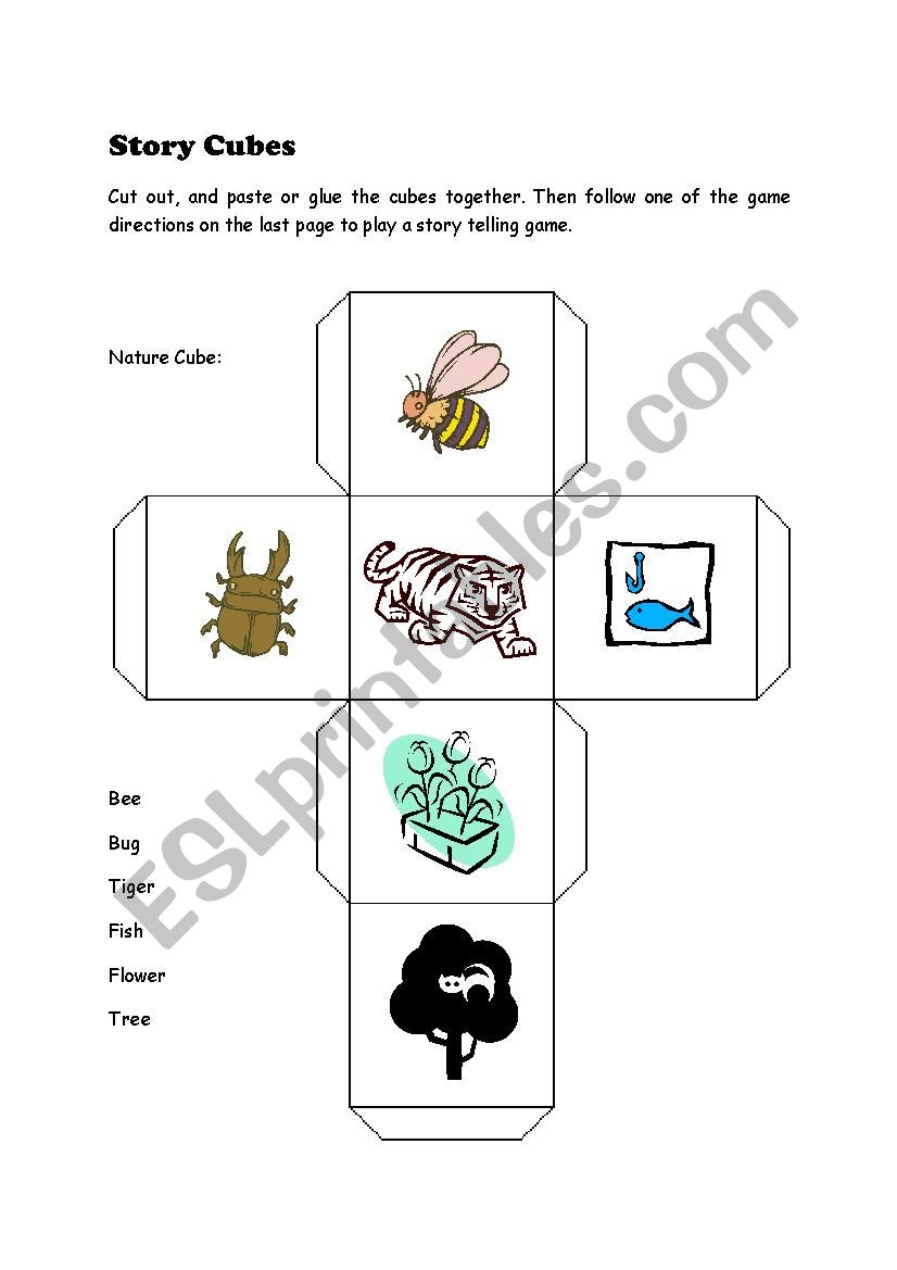 Story Cubes worksheet