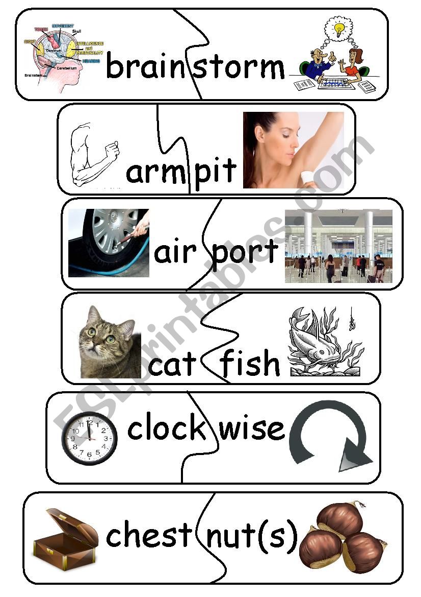 Compound Words/Game - set 18 worksheet