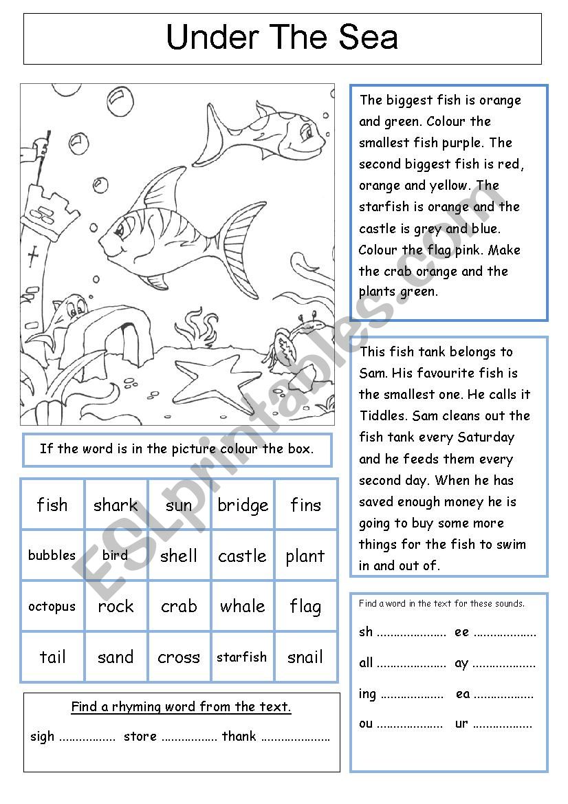 Working with words worksheet