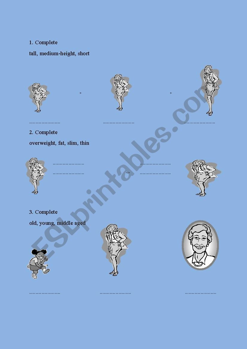 appearance worksheet