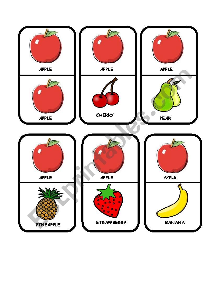 FRUIT DOMINO worksheet