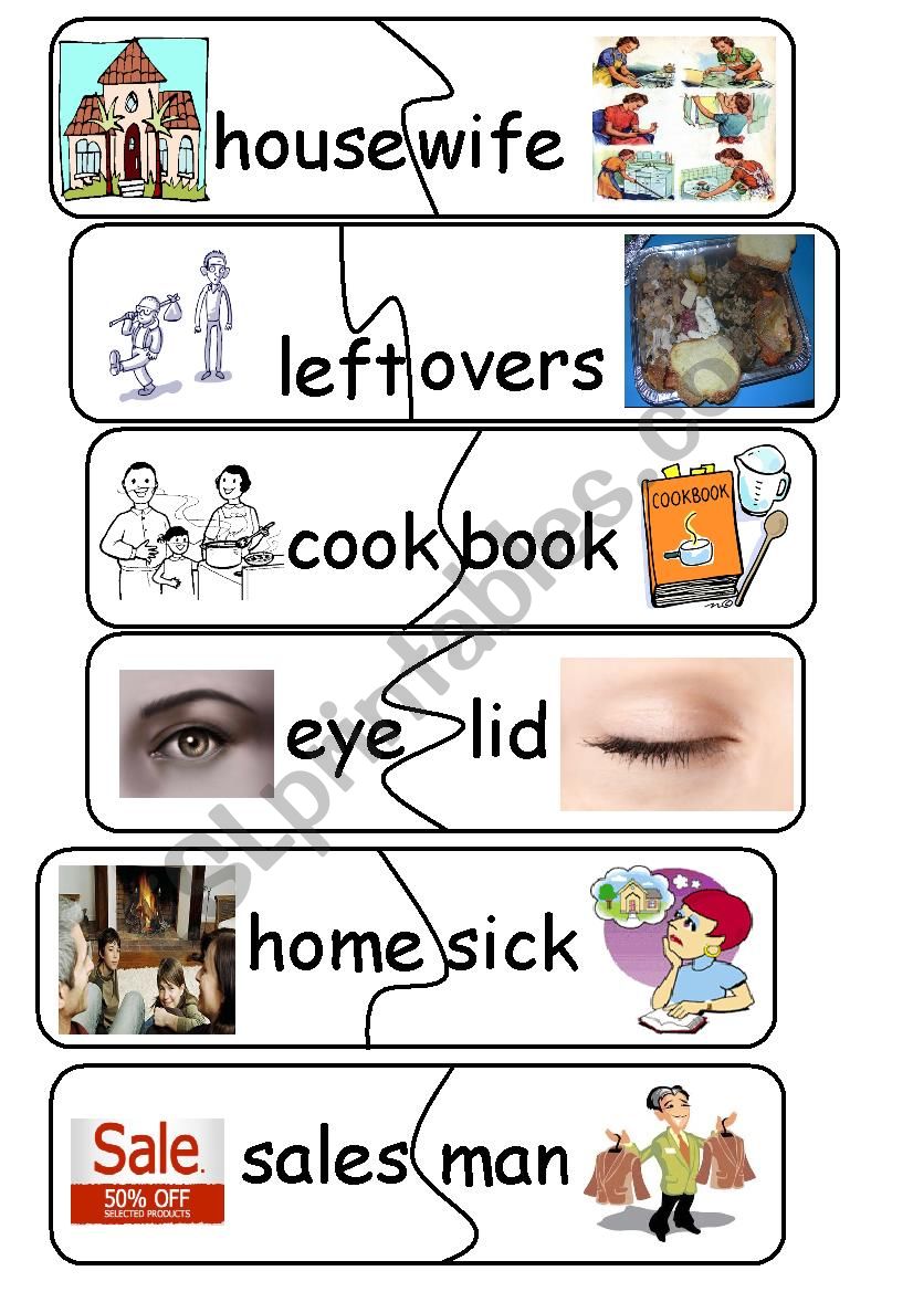 Compound Words/Game - set 20 worksheet