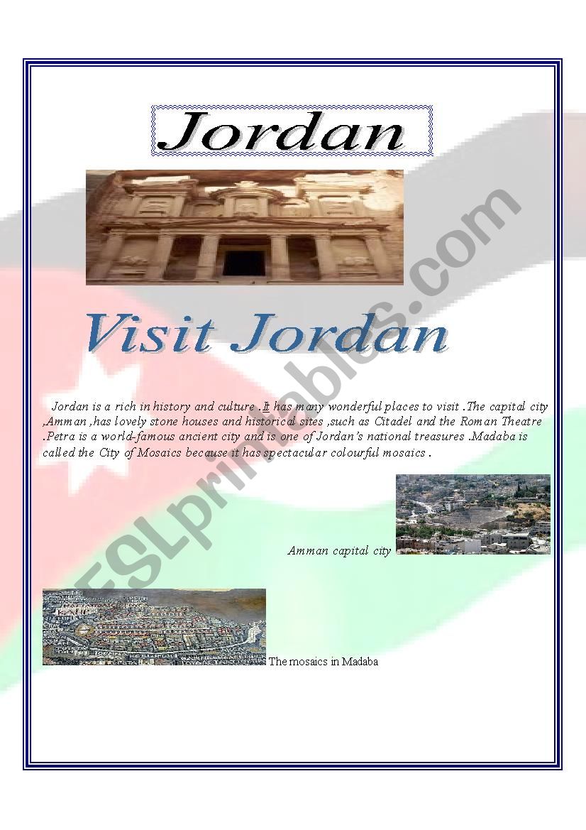 Jordan  worksheet