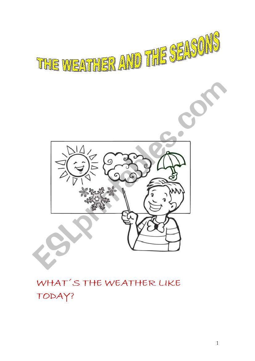 THE WEATHER AND THE SEASONS worksheet