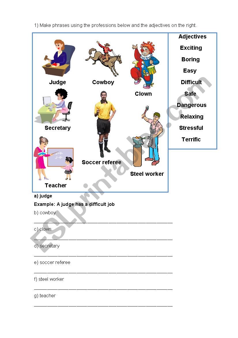 Verb have with adjectives worksheet