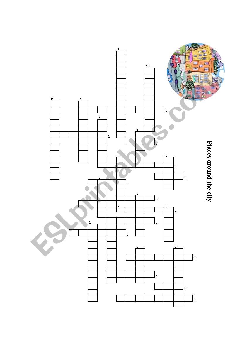 Places around the city worksheet
