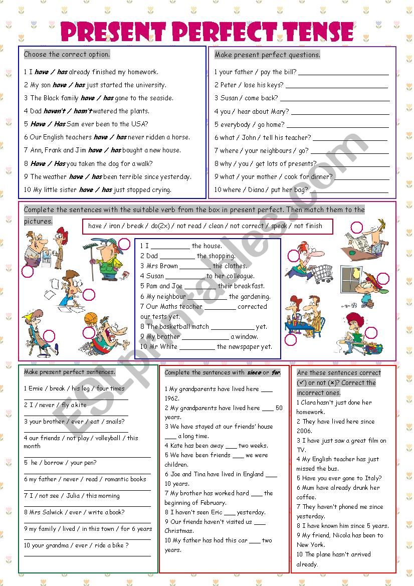 Present Perfect Tense worksheet