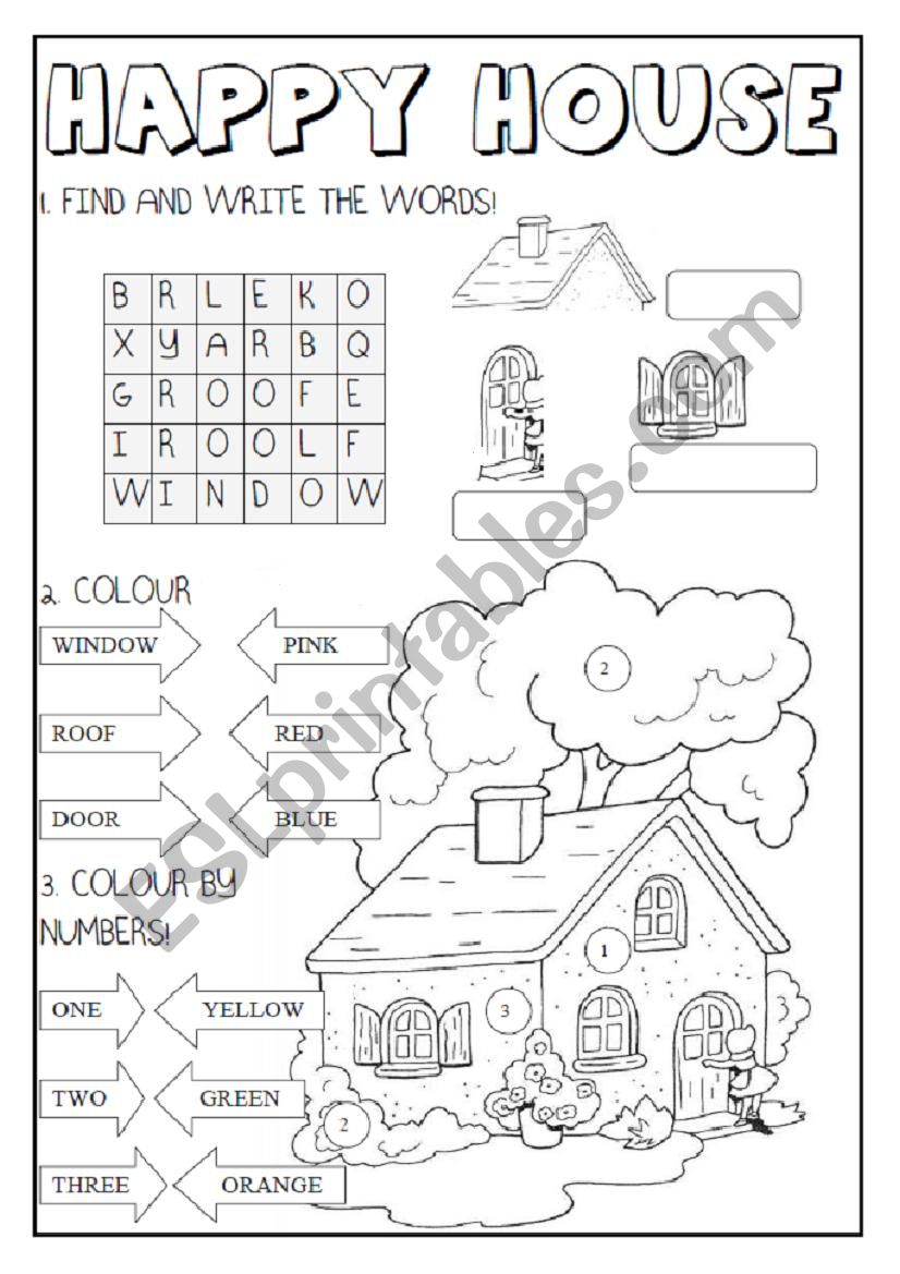 Happy House  worksheet