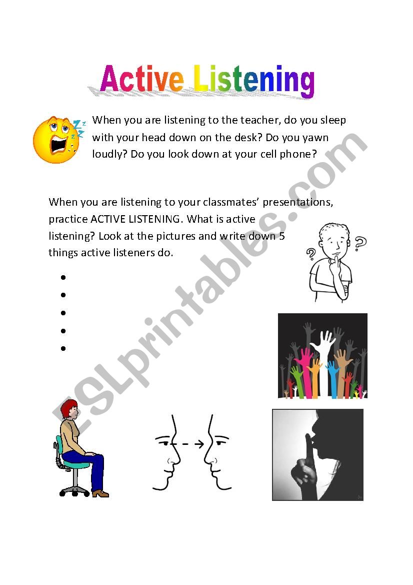 Active Listening worksheet