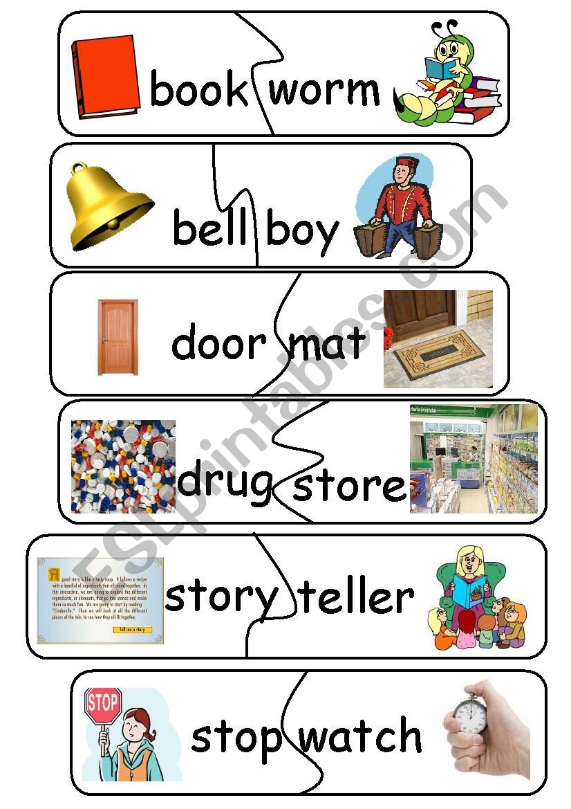 Compound Words/Game- set 24 worksheet