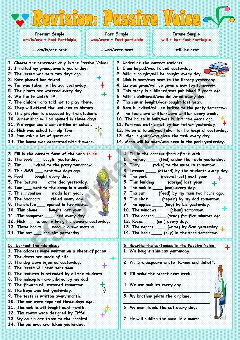 Revision:Passive Voice worksheet