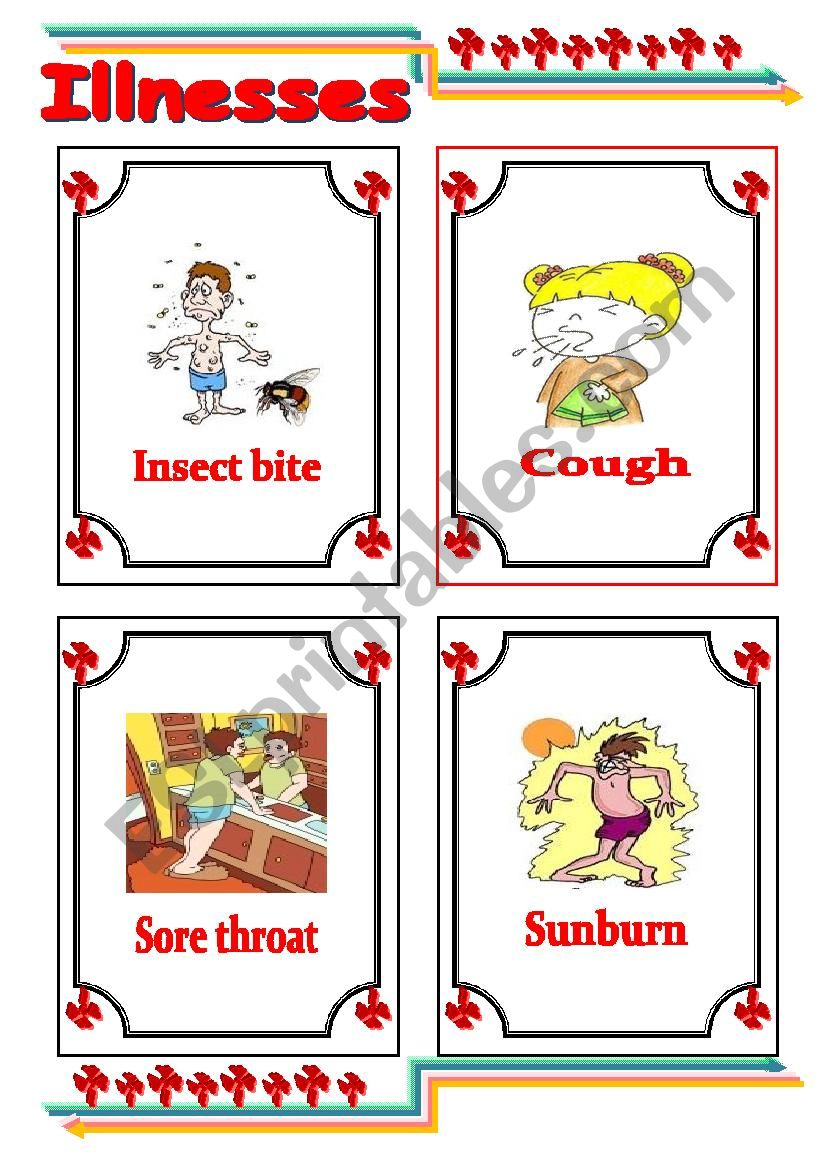 Common illnesses 3 worksheet