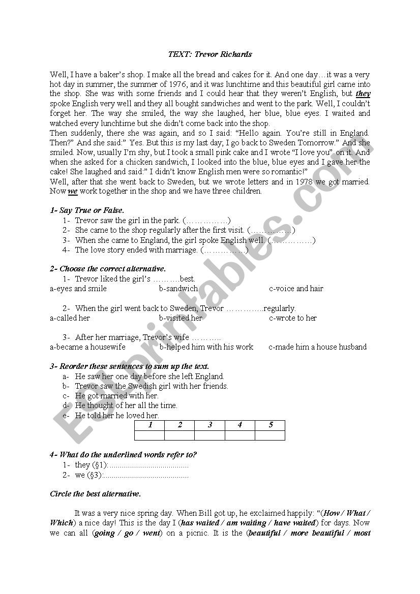 Language activities 15 worksheet