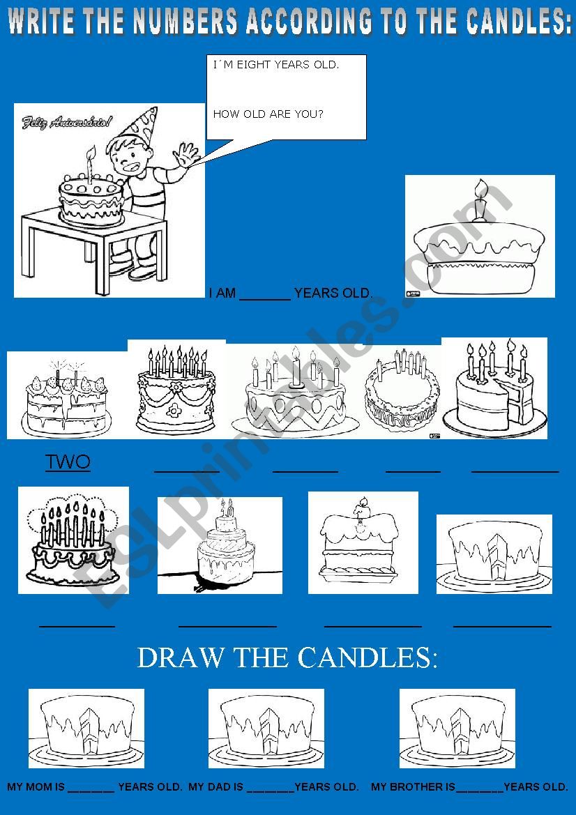 HOW OLD ARE YOU? worksheet