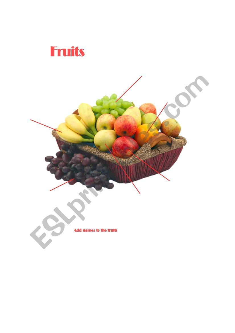 Fruits worksheet