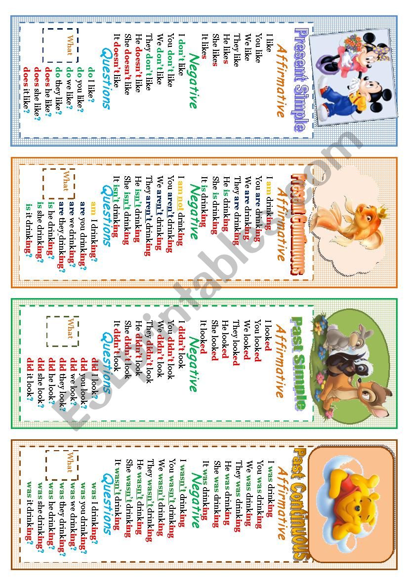 Tenses worksheet