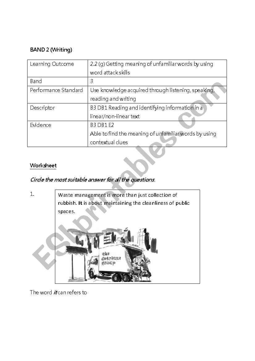 Reading Using Contextual Clues