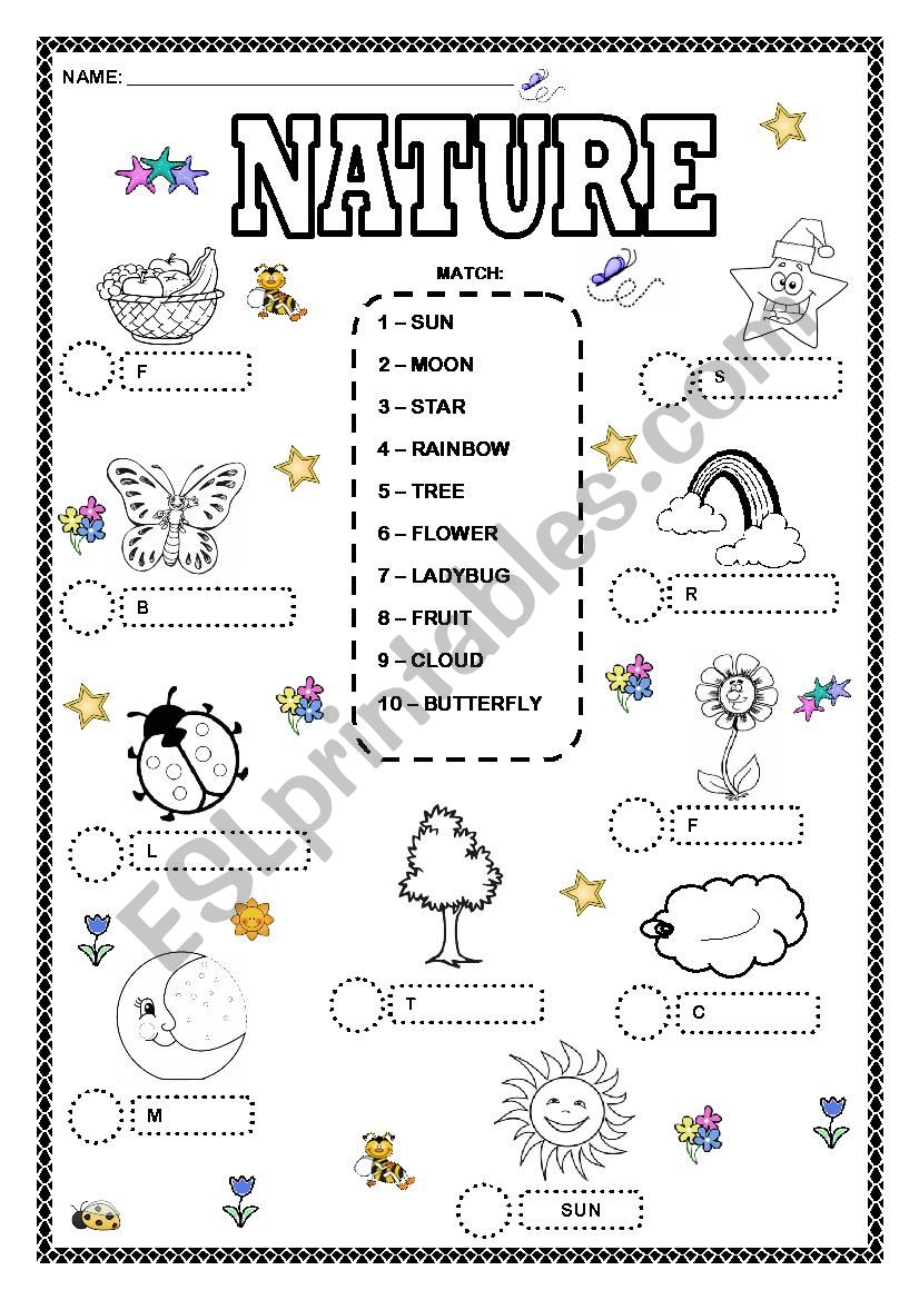 Nature worksheet