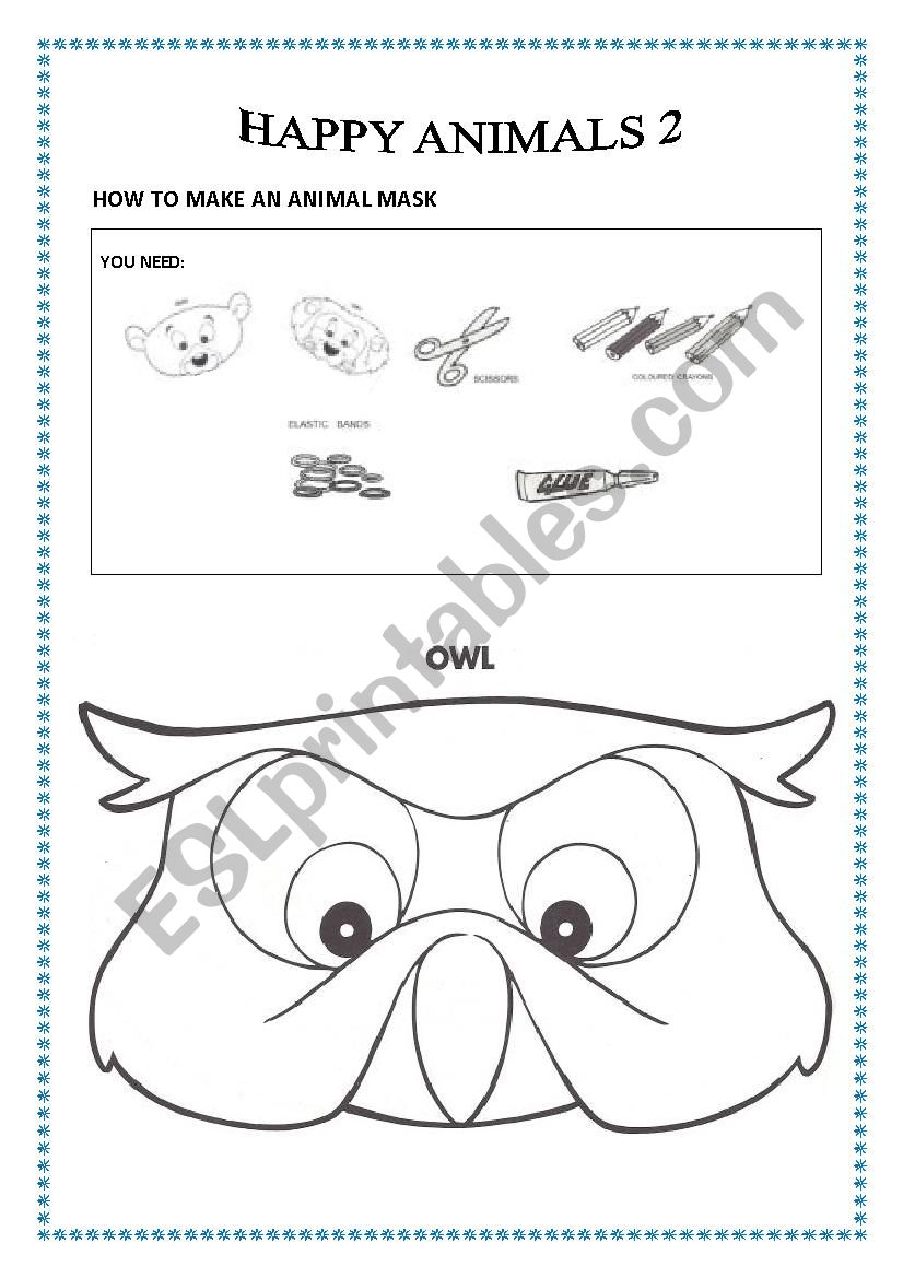 HAPPY ANIMALS 2 worksheet