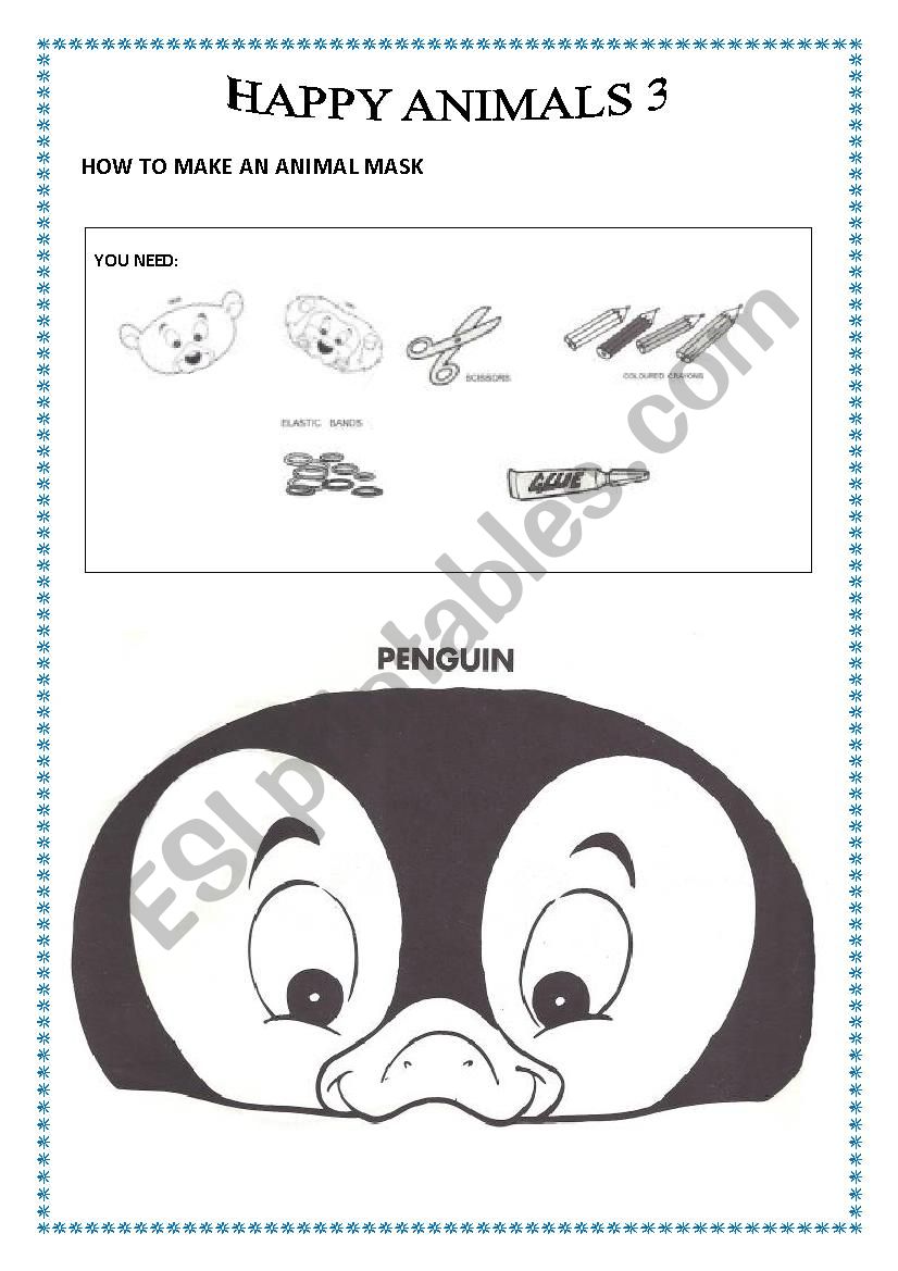 HAPPY ANIMALS 3 worksheet