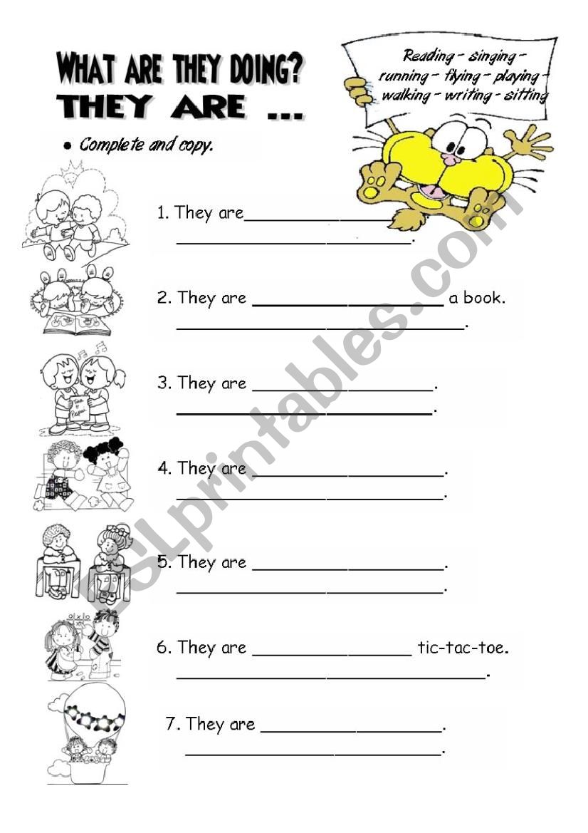 WHAT ARE THEY DOING? worksheet