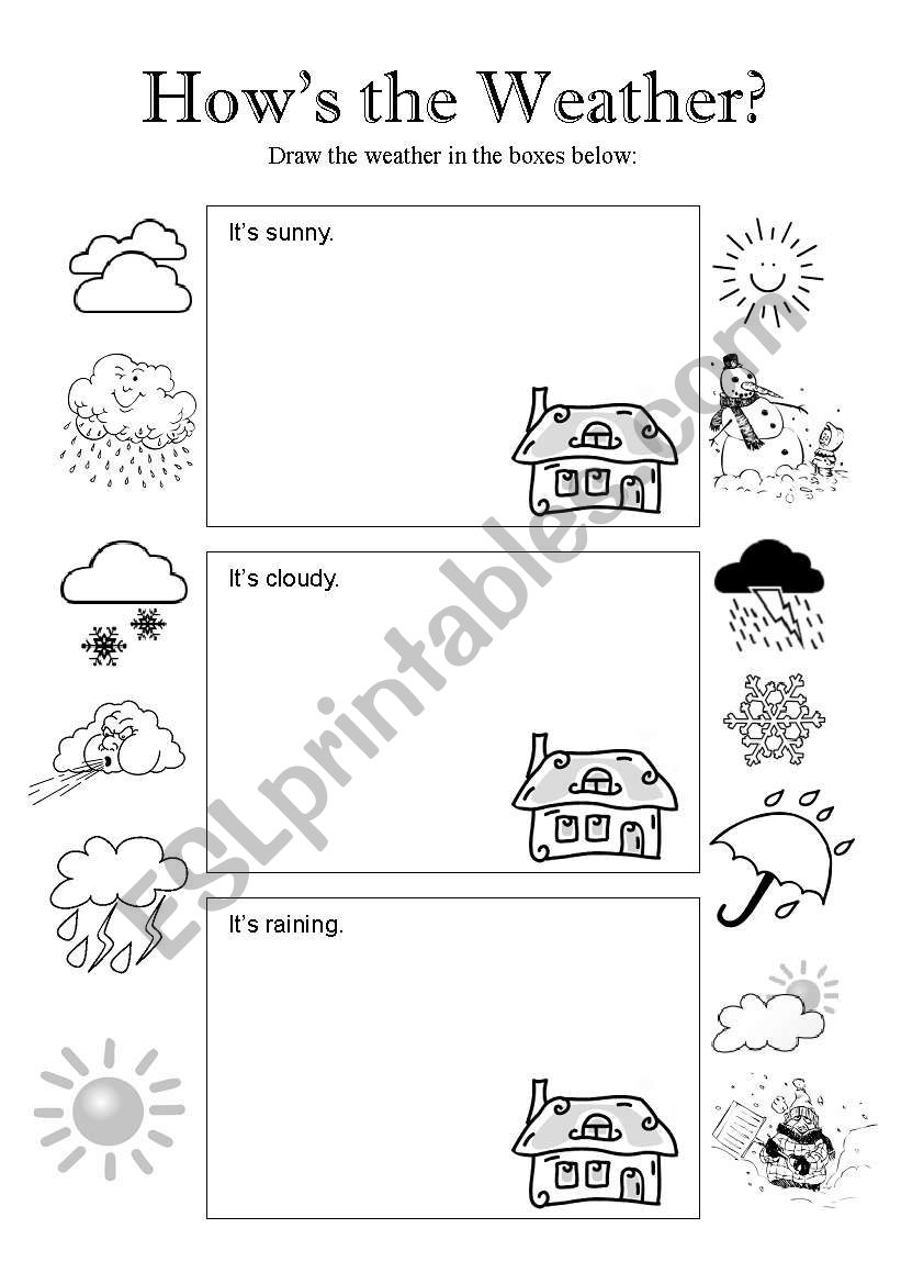 Hows the Weather - Page 1 worksheet